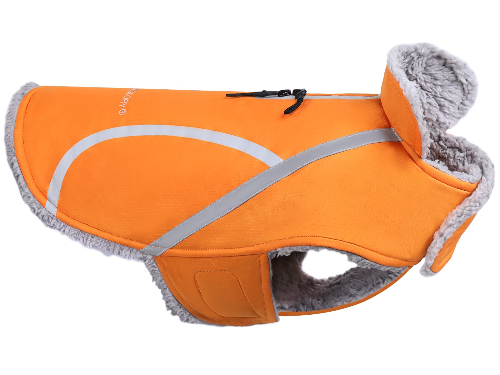 VIVAGLORY Frostfit dog coat front view showing full chest warmth for outdoor protection