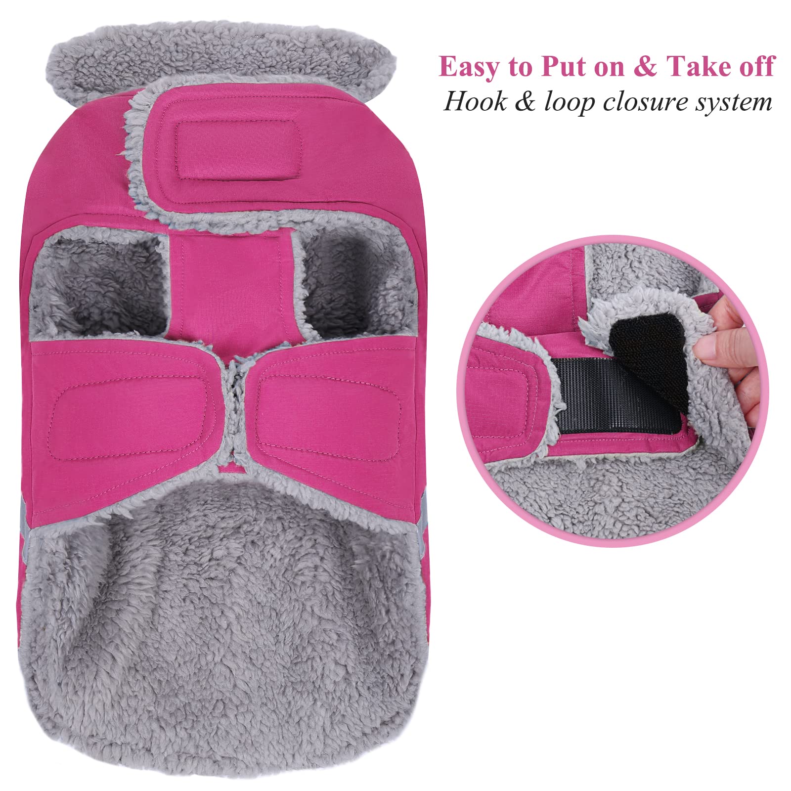 VIVAGLORY Frostfit leash hole design keeps leash secure on walks.