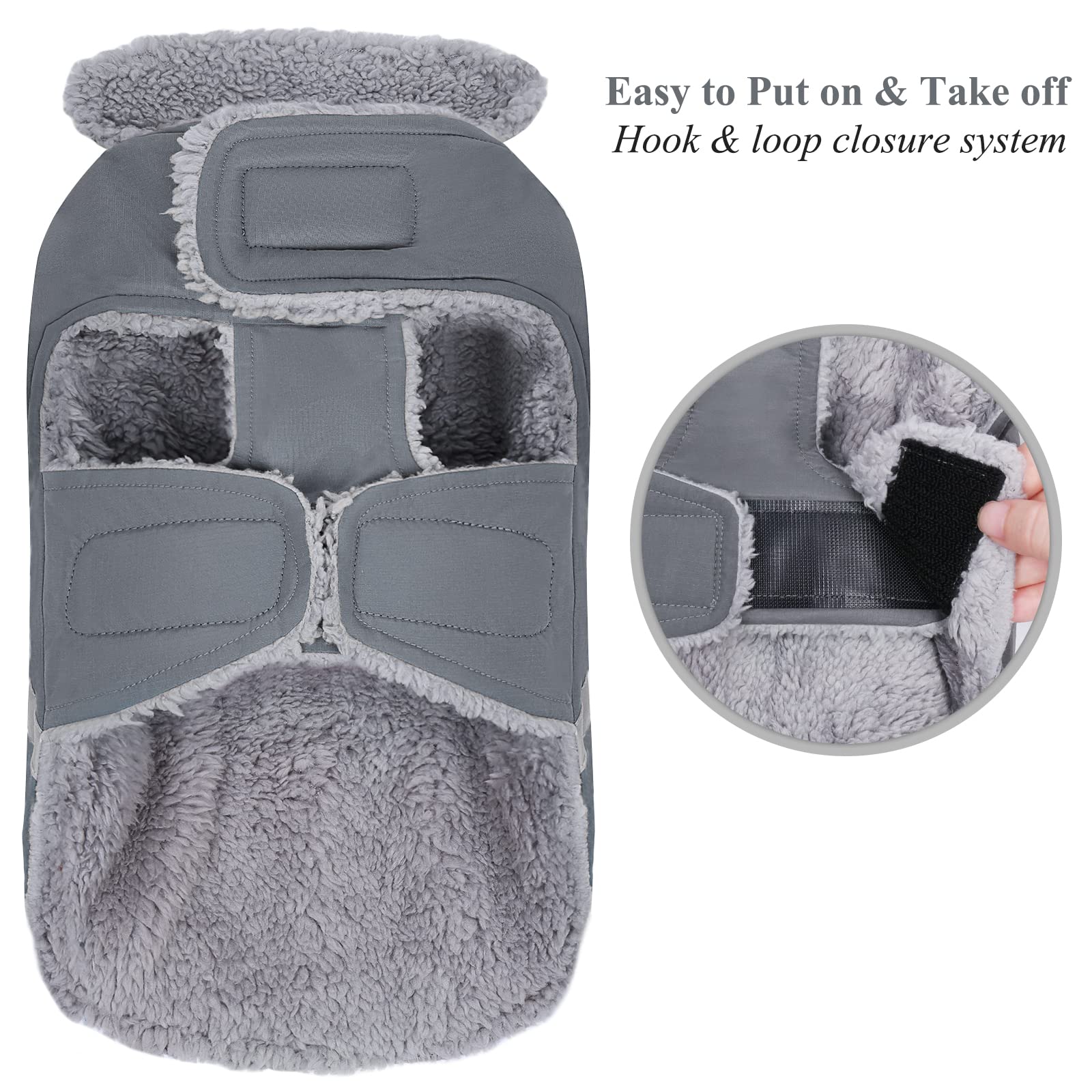 VIVAGLORY Frostfit dog coat machine washable for quick cleanup.