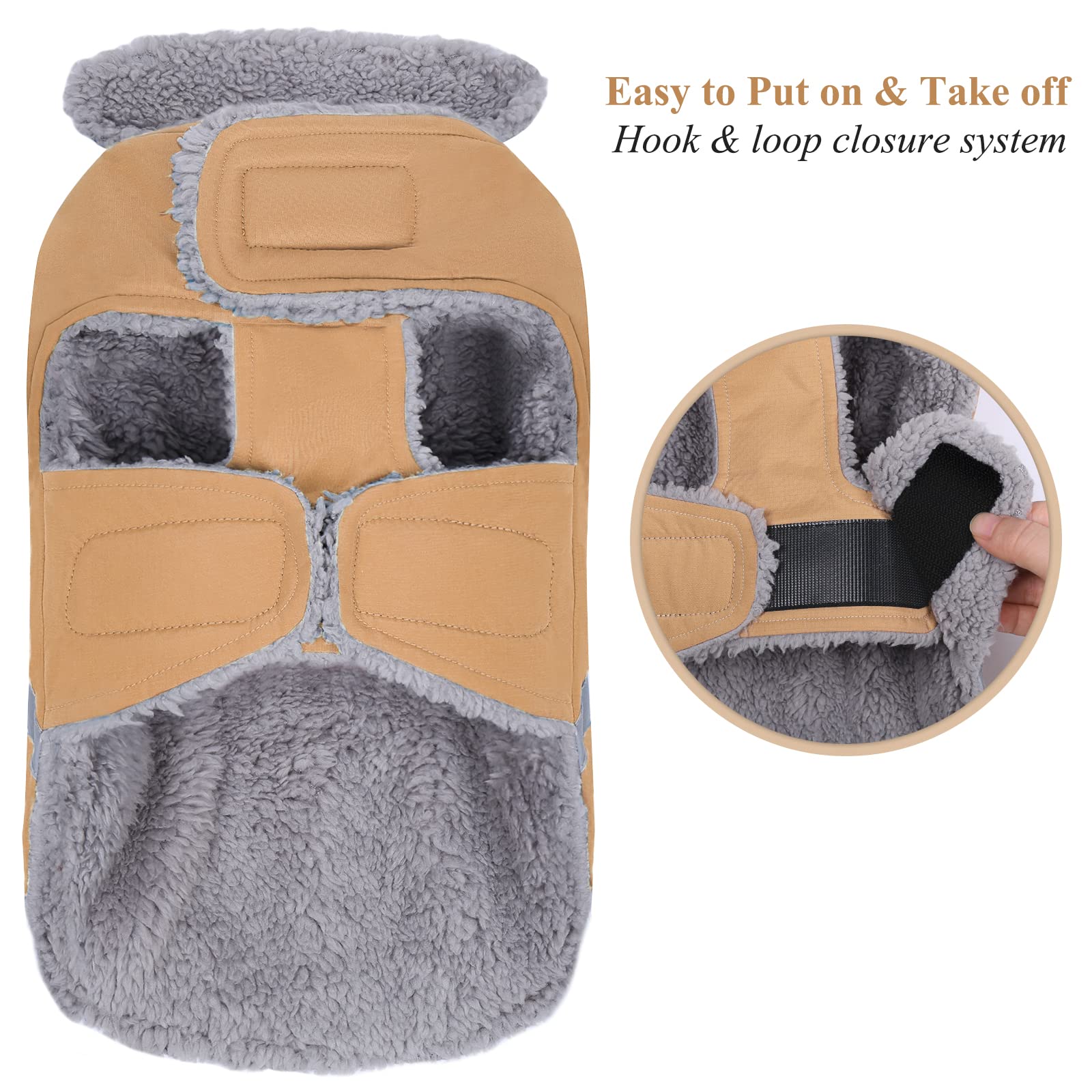 VIVAGLORY Frostfit potty-opening view shows easy potty breaks without removing coat