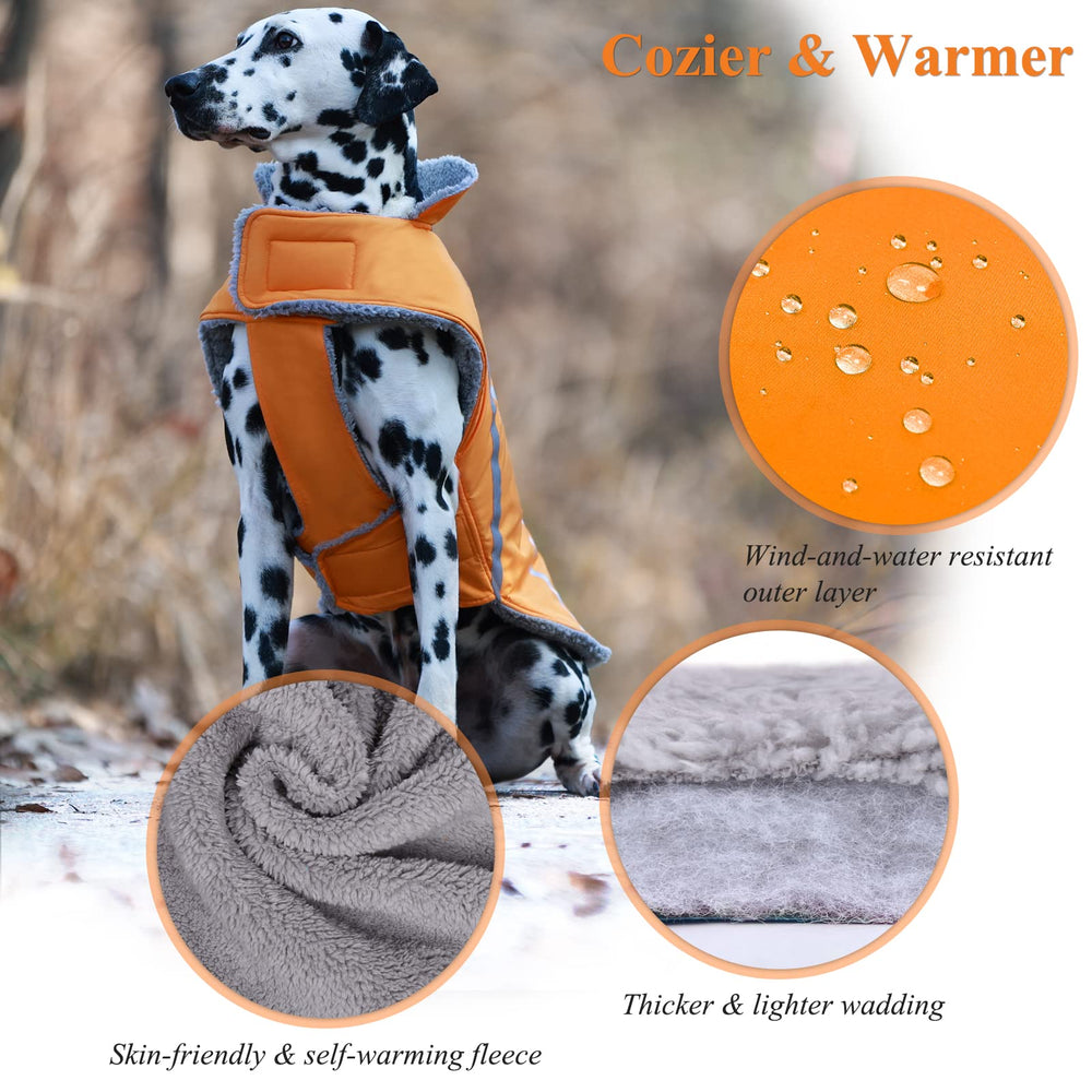 VIVAGLORY Frostfit dog coat side wear for flexible movement during play