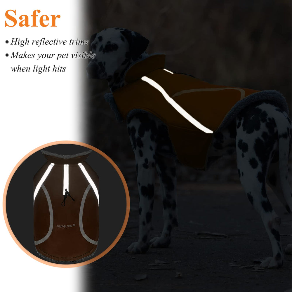 VIVAGLORY Frostfit dog coat water-resistant outer layer in wet conditions