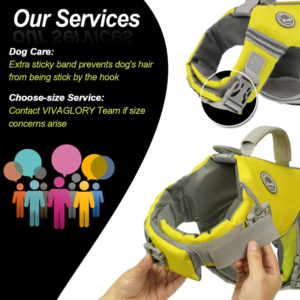 VIVAGLORY high-visibility yellow grey vest improves water visibility