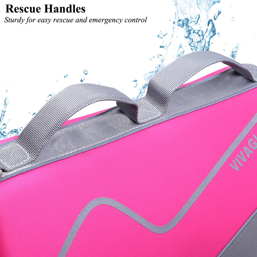 VIVAGLORY pink life vest with reflective details improves visibility