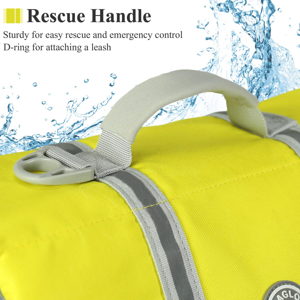 VIVAGLORY Rip Stop Dog Life Vest bright colors reflective trims boost visibility