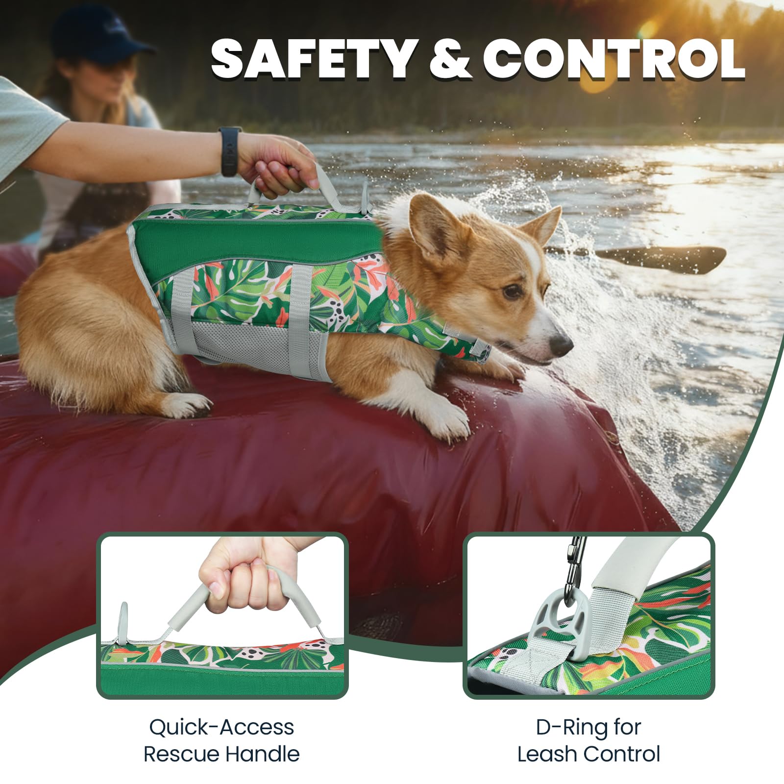VIVAGLORY ripstop 600D fabric provides durability and buoyancy.