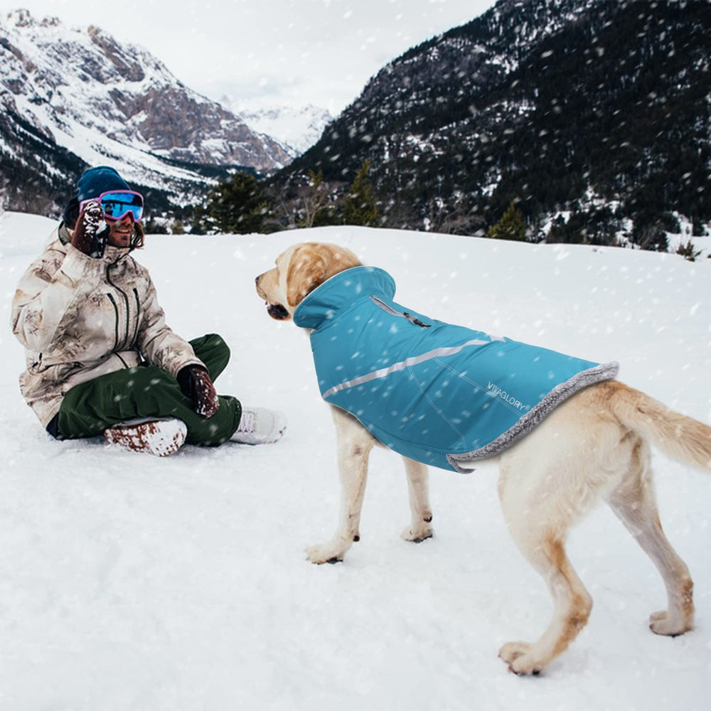 VIVAGLORY Snowrap coat 2-way zipper prevents snagging and simplifies dressing.