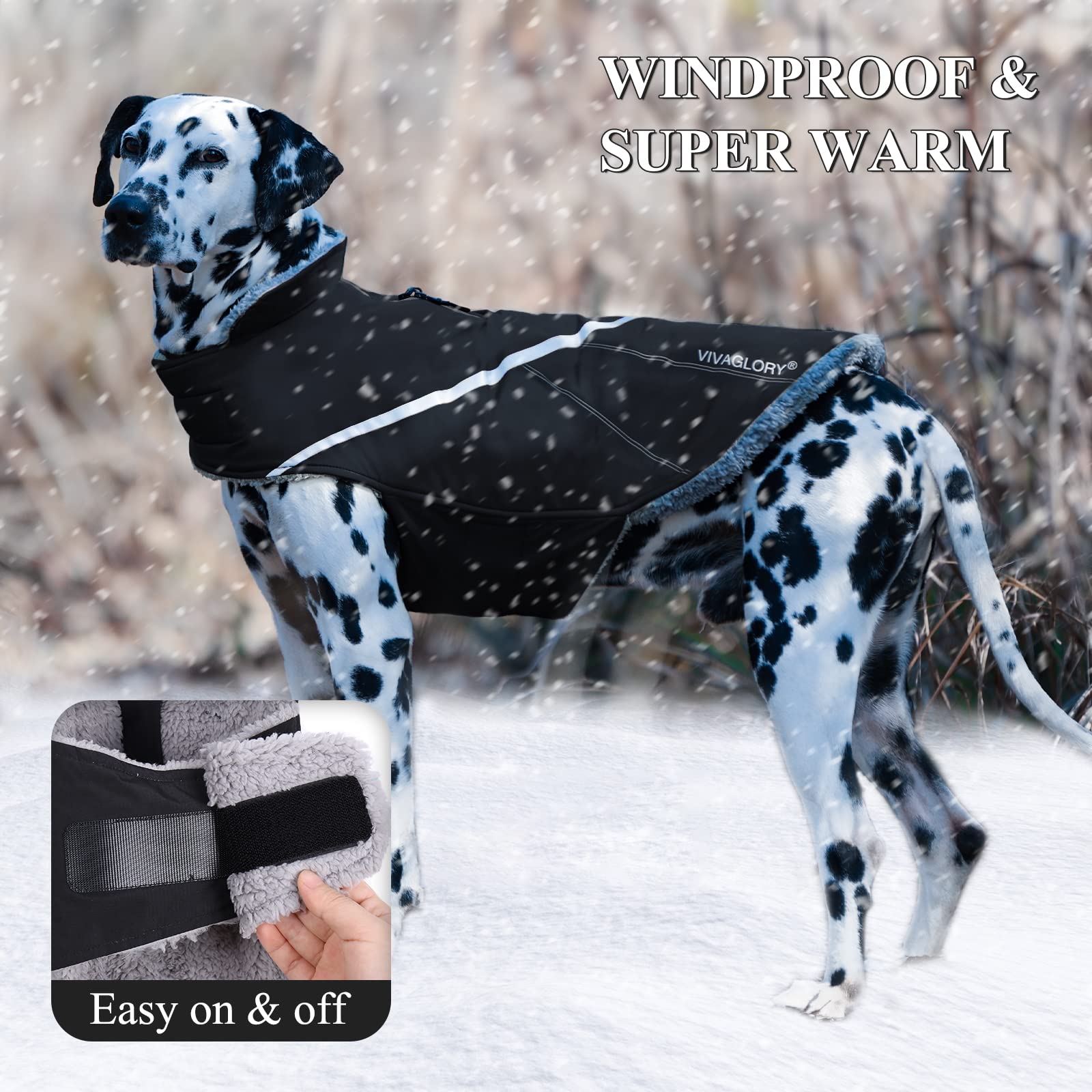 VIVAGLORY Snowrap back view demonstrates full coverage and wind protection.