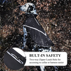 VIVAGLORY Snowrap coat features reflective trim for safer walks.