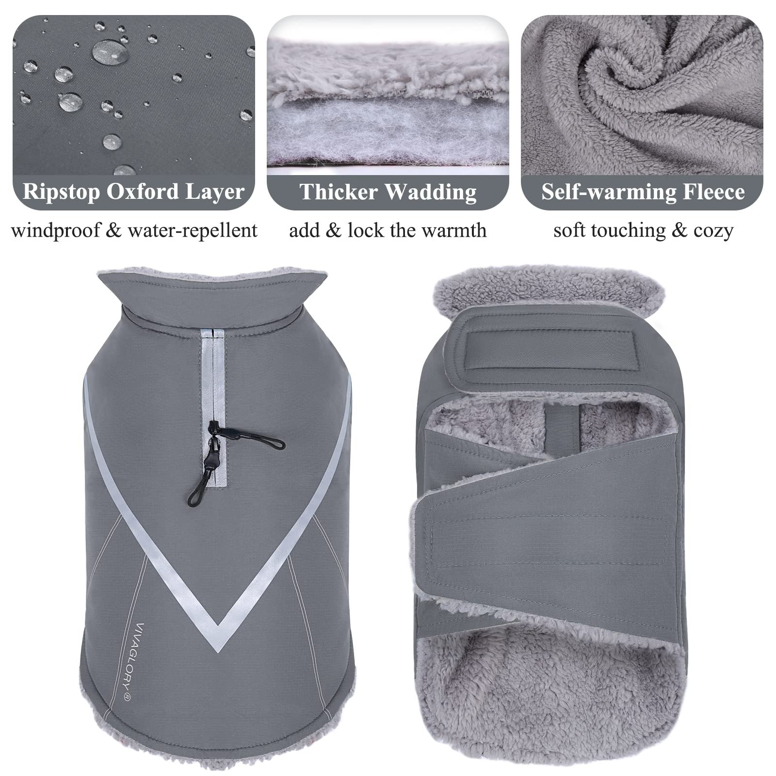 VIVAGLORY Snowrap water-repellent fabric protects against rain