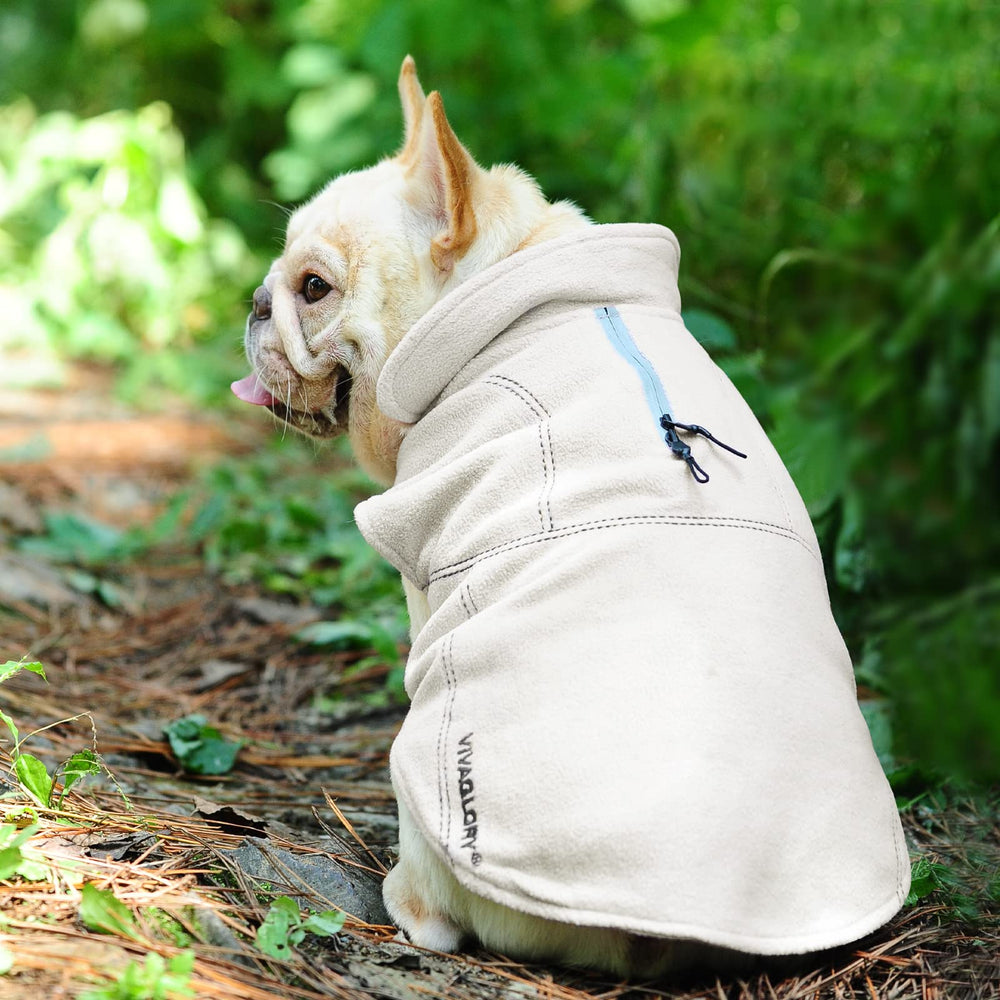 VIVAGLORY Softpad dog fleece vest warm-inner showcases cozy inner lining for chilly days.