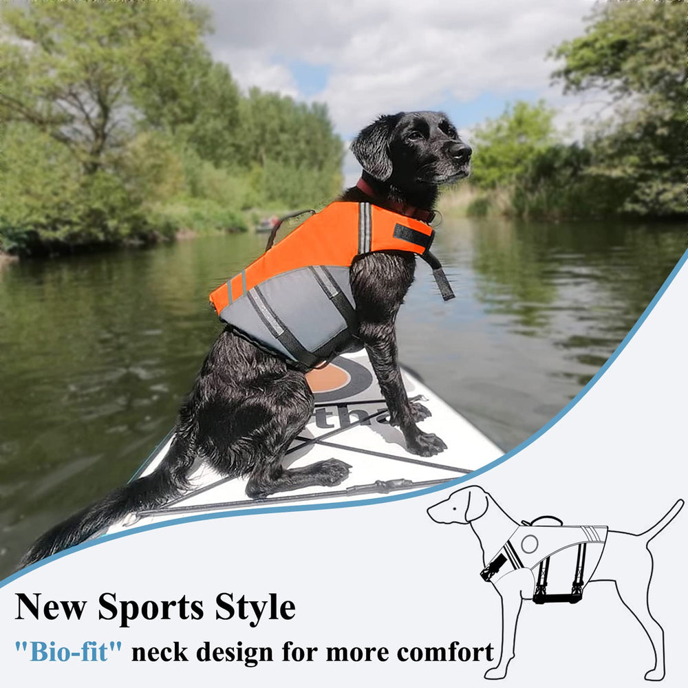 VIVAGLORY life vest back view highlights durable ripstop construction and safety features