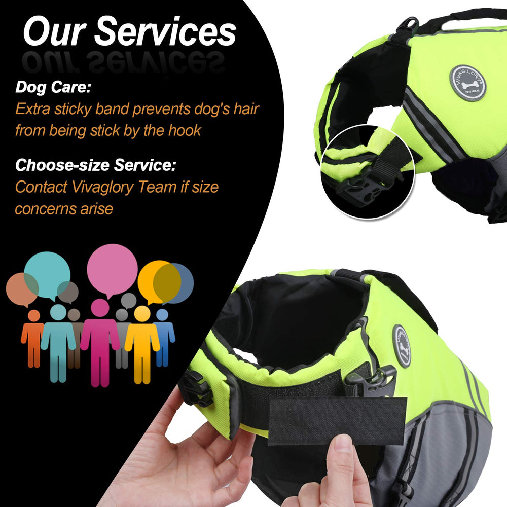 VIVAGLORY Sports Style Dog Life Vest mesh belly band dries quickly after splashes.
