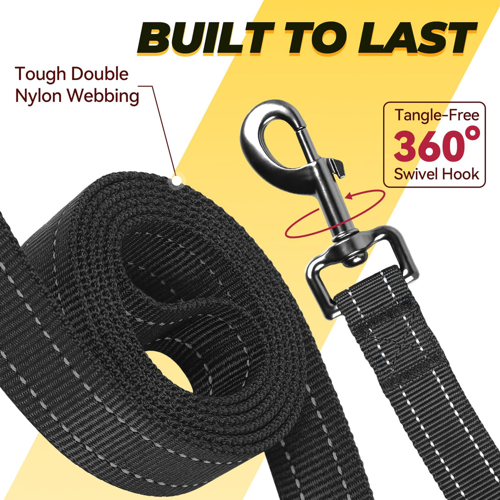 VIVAGLORY Twingrip leash double-layer nylon for enhanced durability.