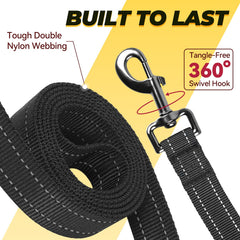 VIVAGLORY Twingrip leash double-layer nylon for enhanced durability.