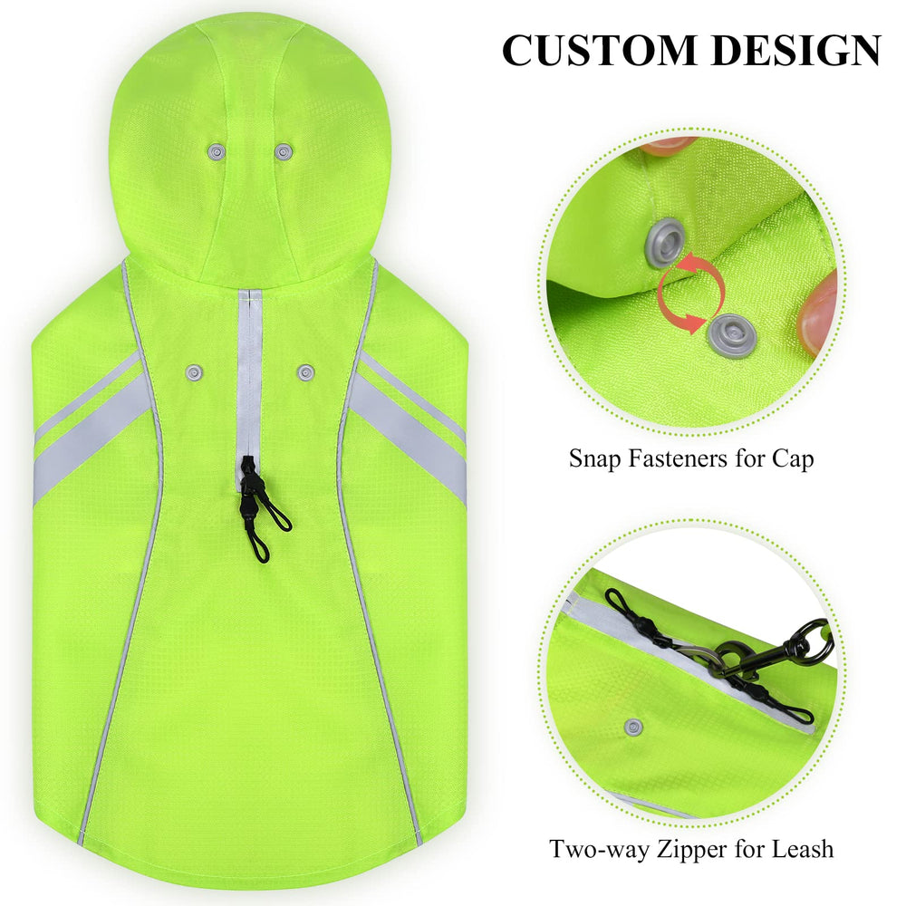 VIVAGLORY Wetoff raincoat back view highlighting vivid color for high visibility