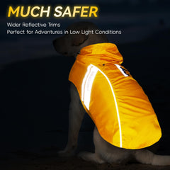 VIVAGLORY Wetoff hood folded back for versatile rain protection