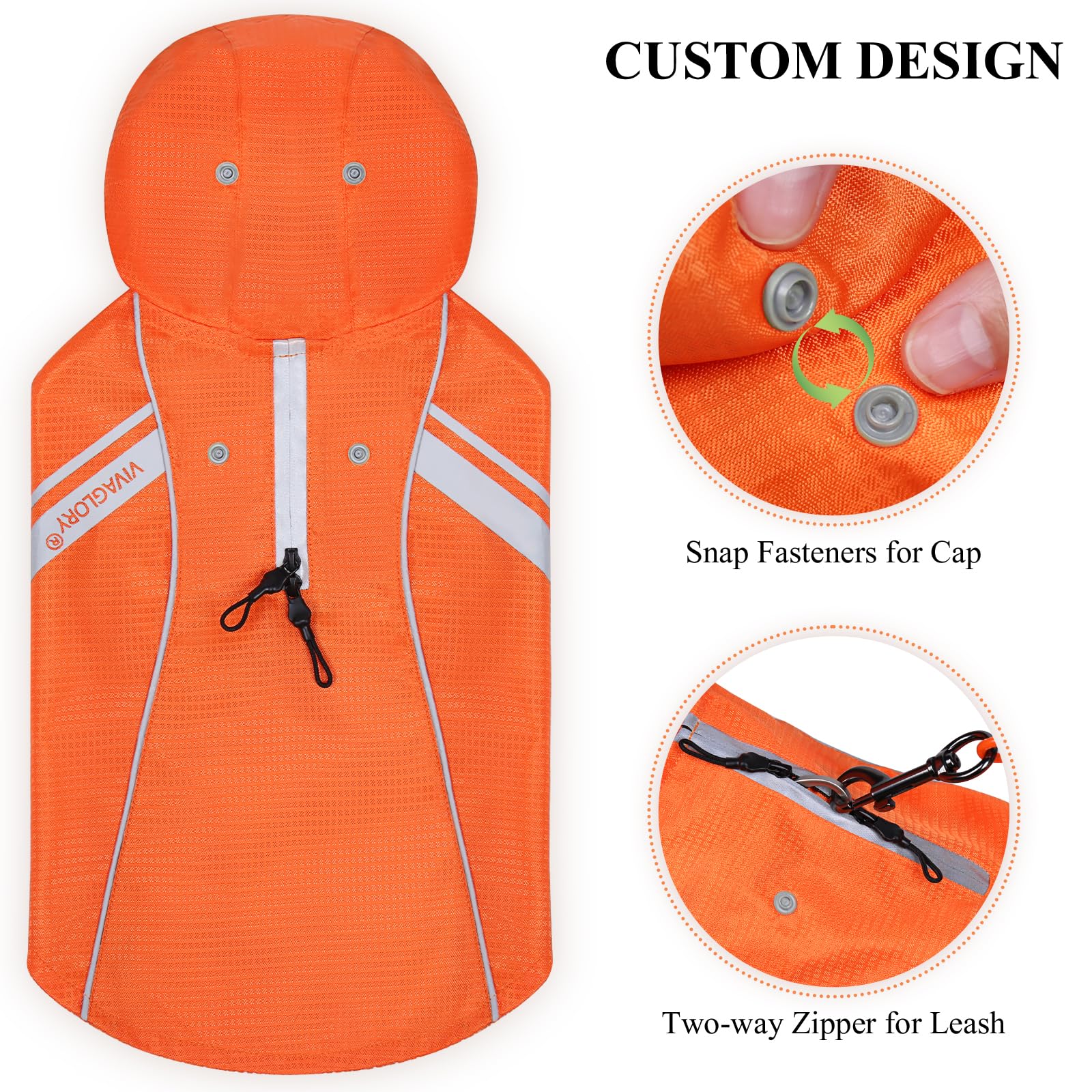 VIVAGLORY Wetoff raincoat with reflective trims boosts safety at night