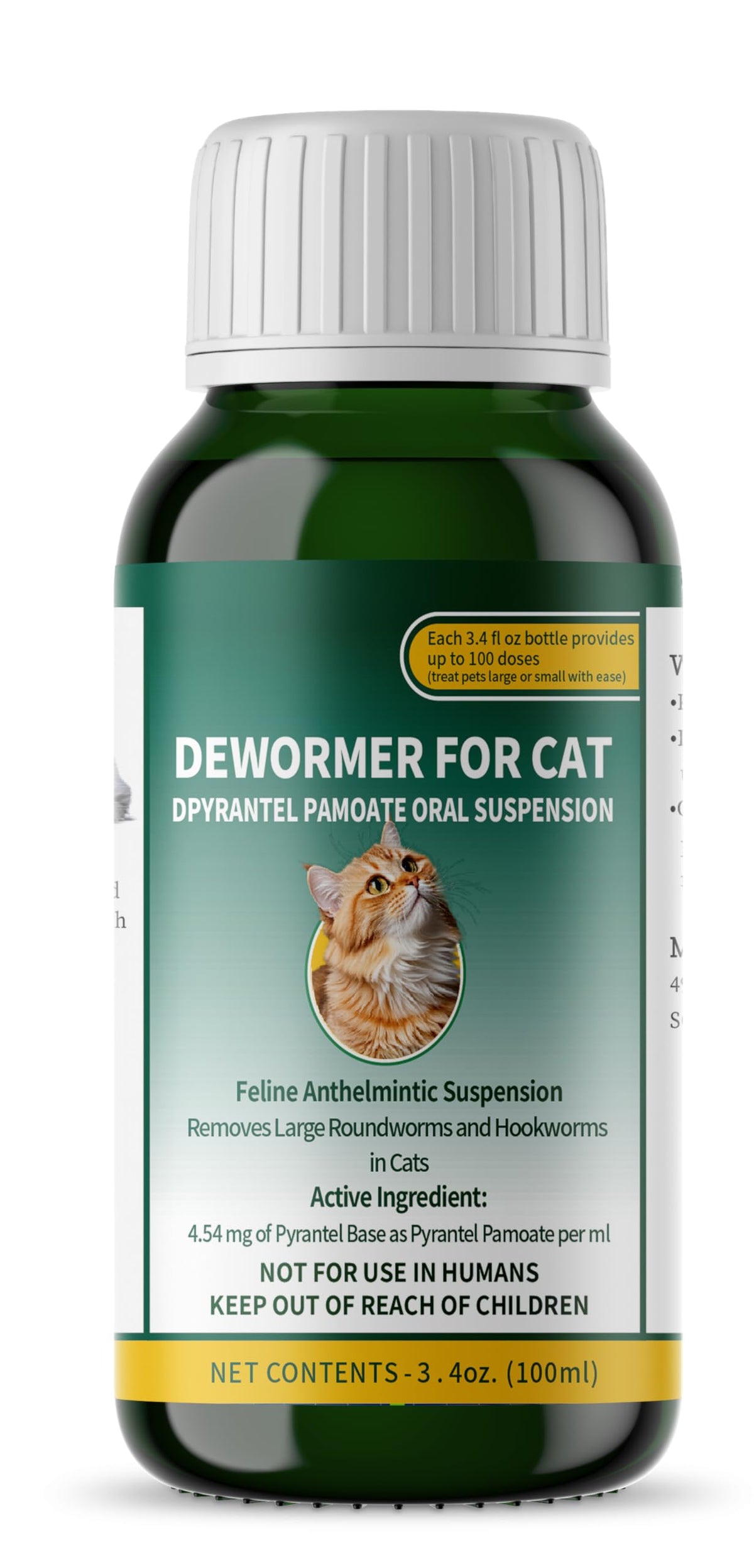 VivelysZoa liquid dewormer bottle for cats, easy administration and parasite support.