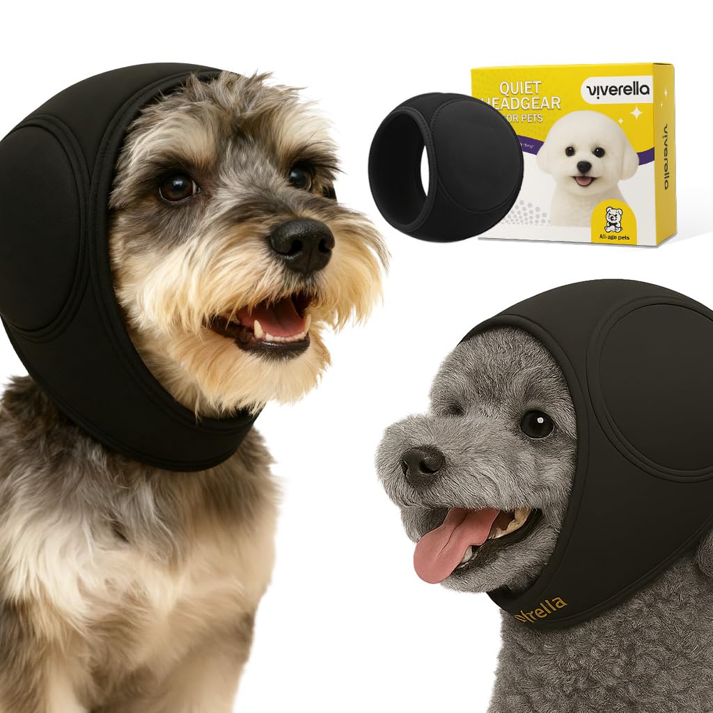 Viverella dog-headphones soft-cotton calm ears during thunderstorms
