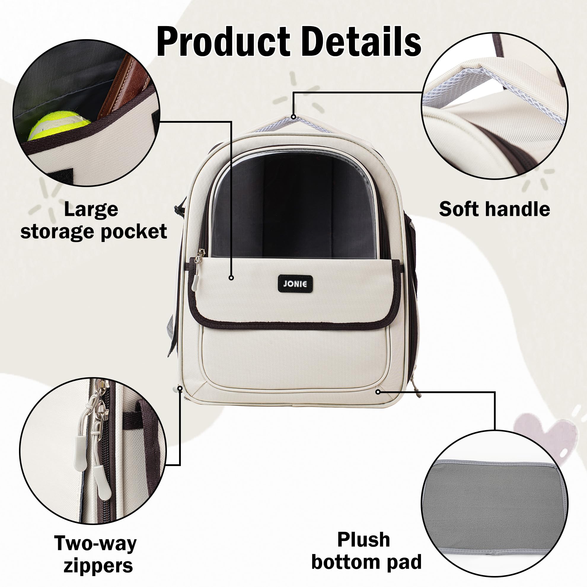 Vivicreate cat backpack breathable-mesh keeps airflow steady for comfort.