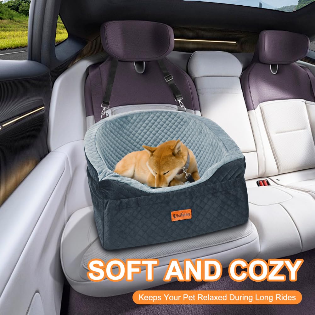 Vivifying dog car seat back-seat use shows flexible arrangement