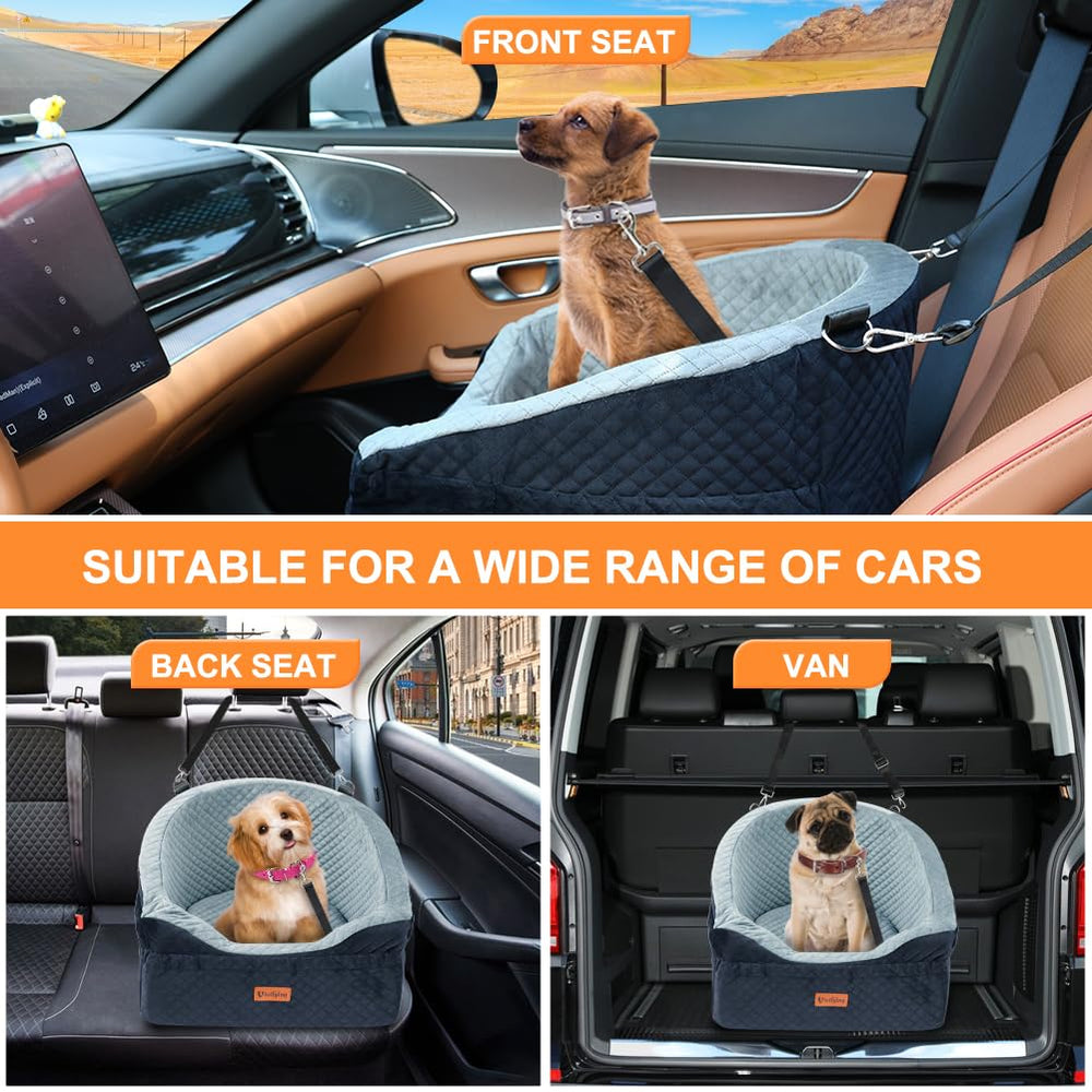 Vivifying dog car seat soft plush fabric adds comfort