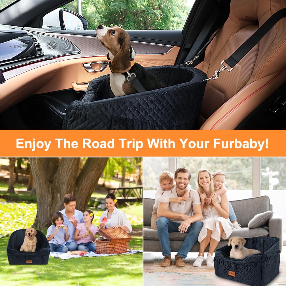 Vivifying dog car seat cover is removable and machine-washable for easy cleaning.