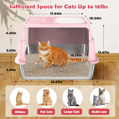 Vivifying litter box top-exit design reduces litter scatter during exits