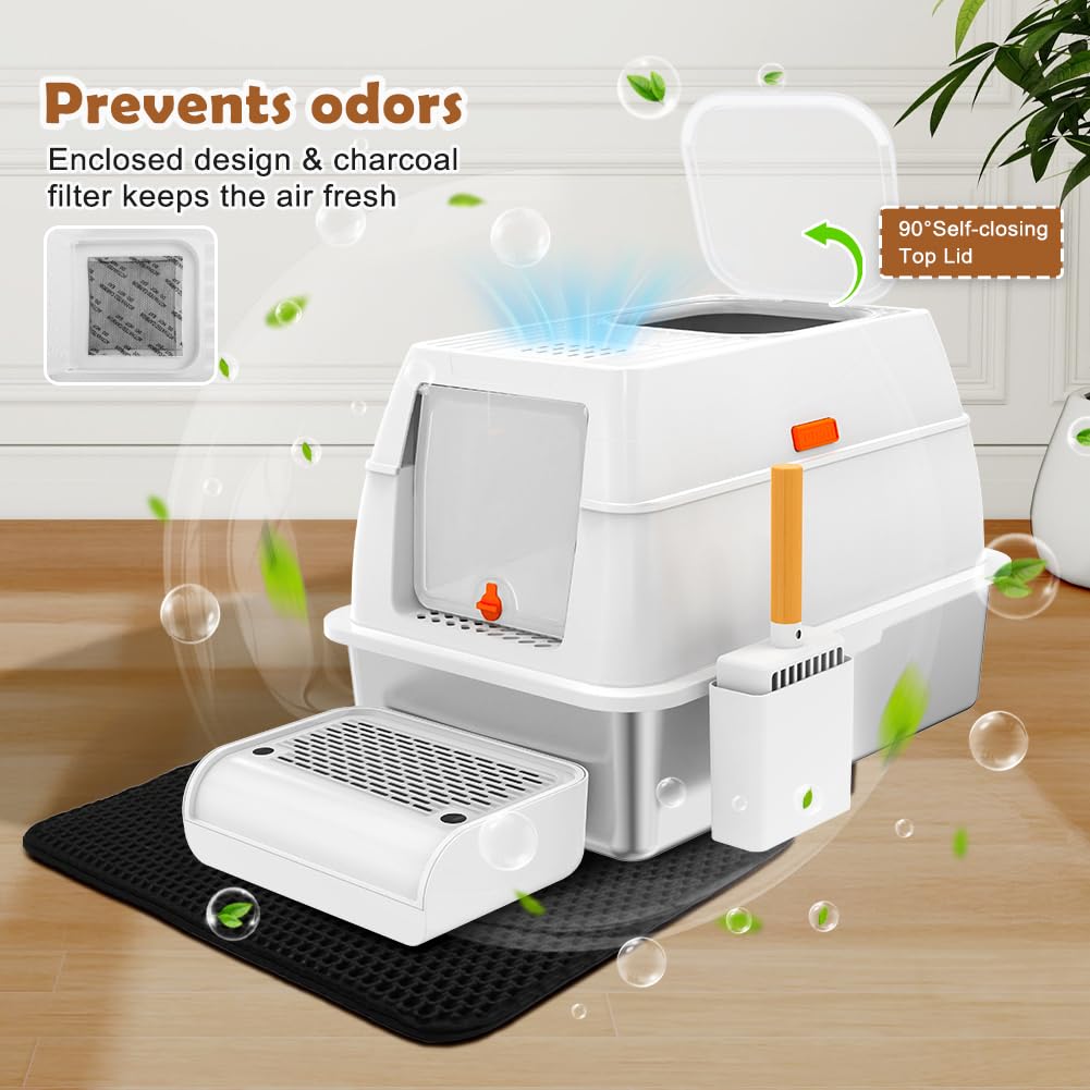Vivifying litter scoop enables quick, hygienic waste removal.