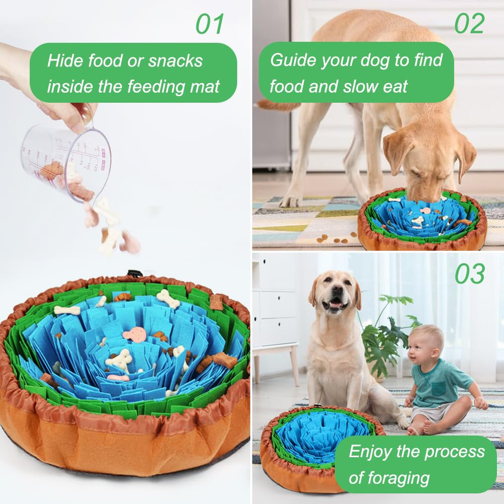 Vivifying Snuffle Mat blue green size 17x17 inches suitable for many pets.