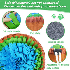 Vivifying Snuffle Mat with hidden treats foraging activity and enrichment.