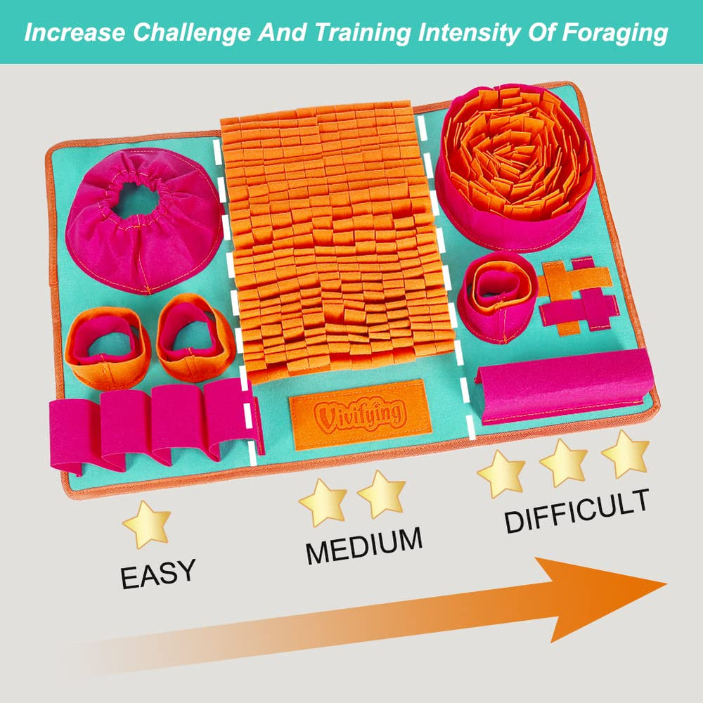 Vivifying snuffle mat safe felt material for supervised play.