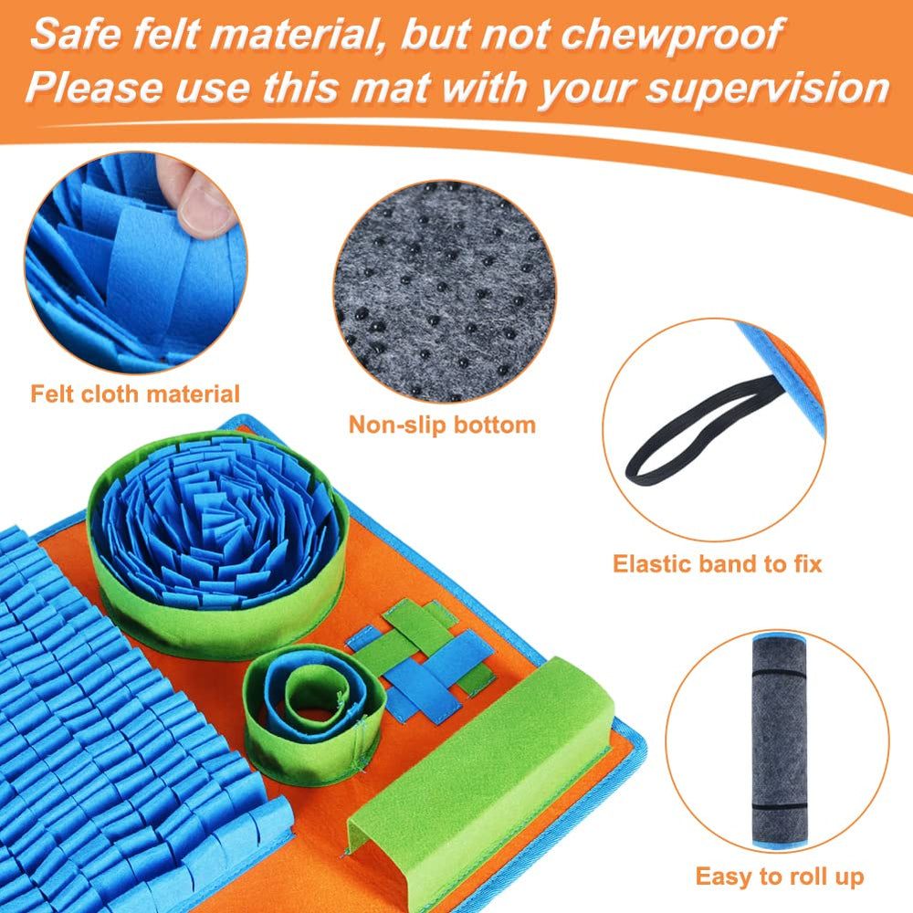 Vivifying Snuffle Mat suitable for small to medium dogs and cats for mindful play.