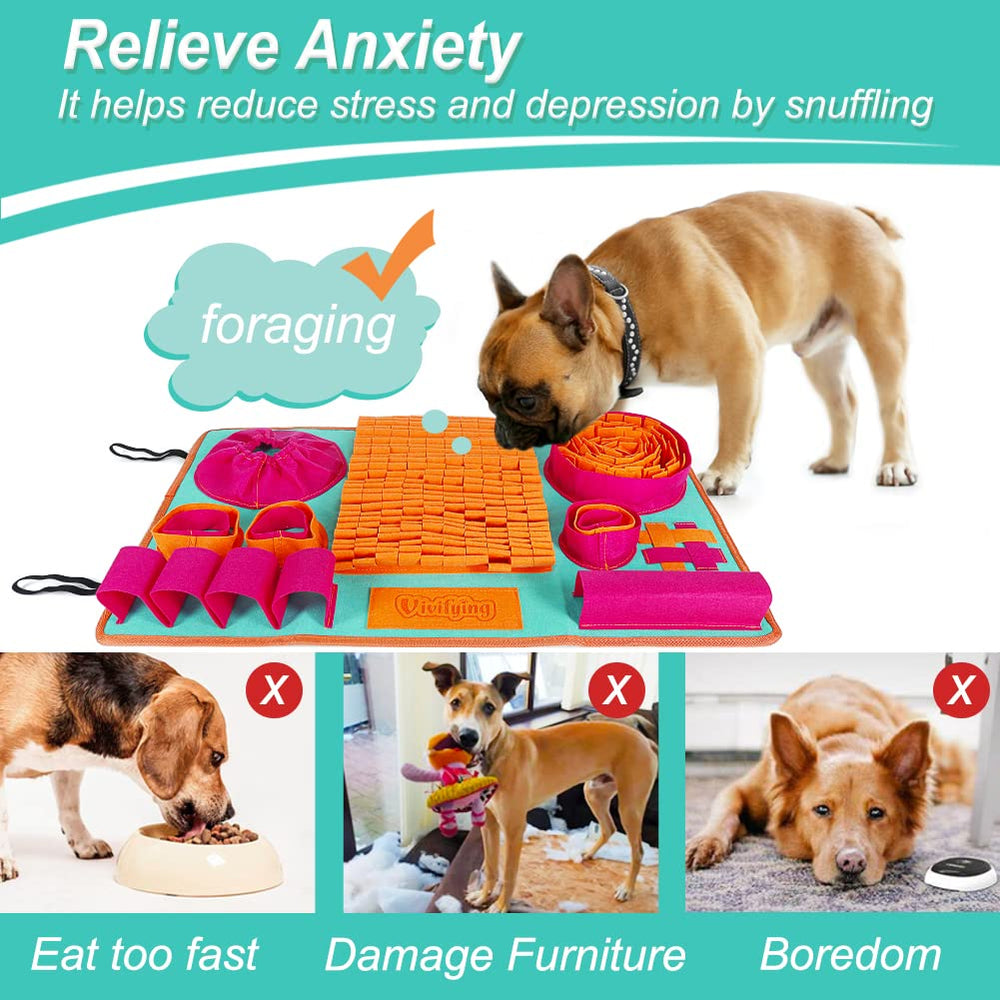 Vivifying snuffle mat washable felt design for easy cleaning.