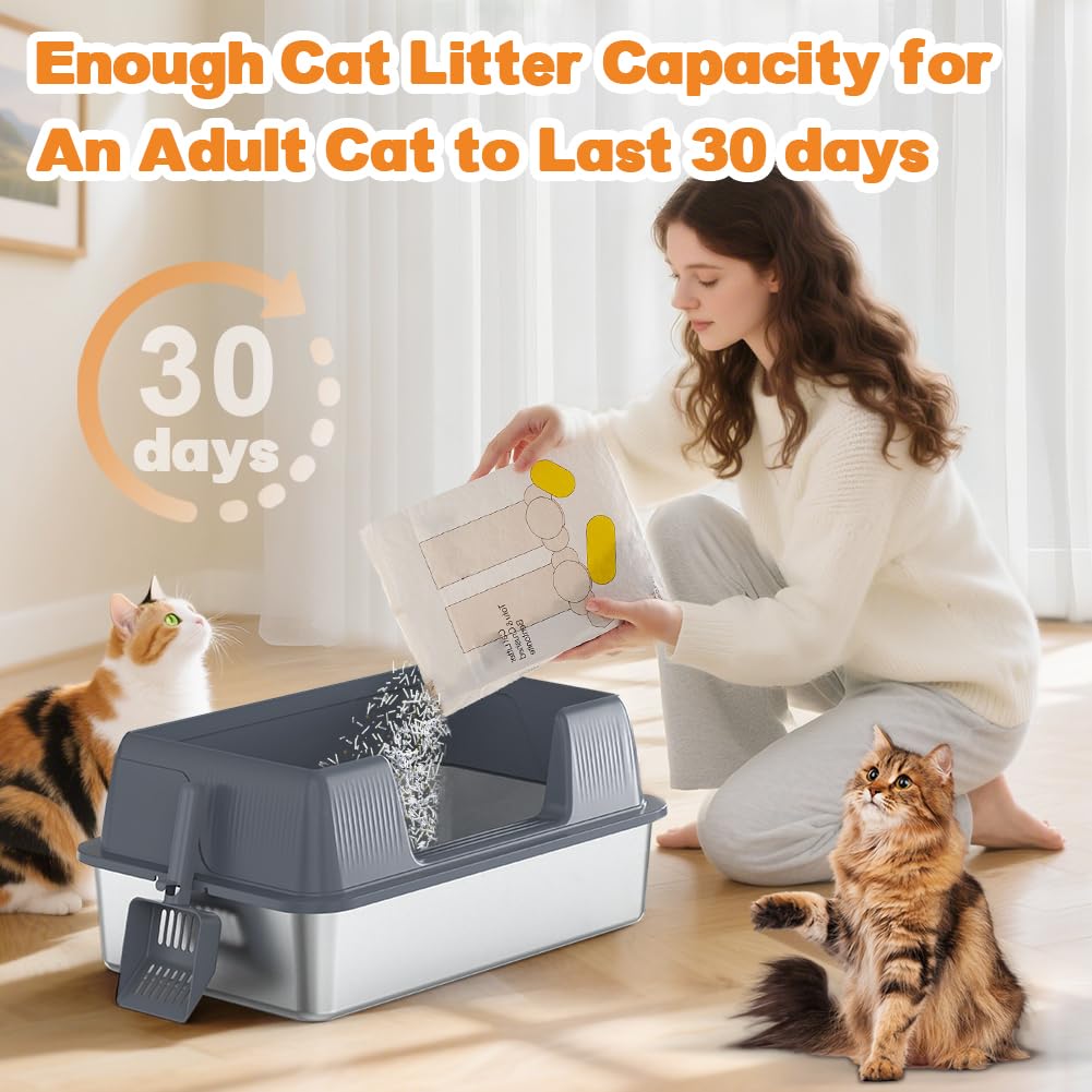 Vivifying durable materials litter box resists rust and scratches for long-term use.