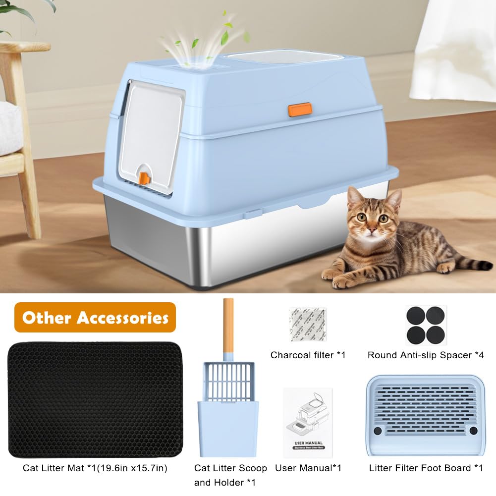 Easy-clean design of Vivifying litter box with smooth surface