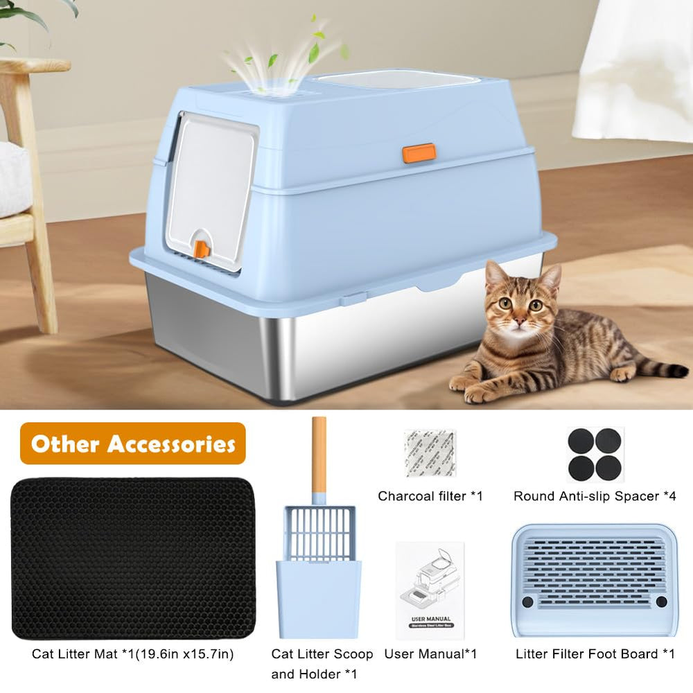 Easy-clean design of Vivifying litter box with smooth surface