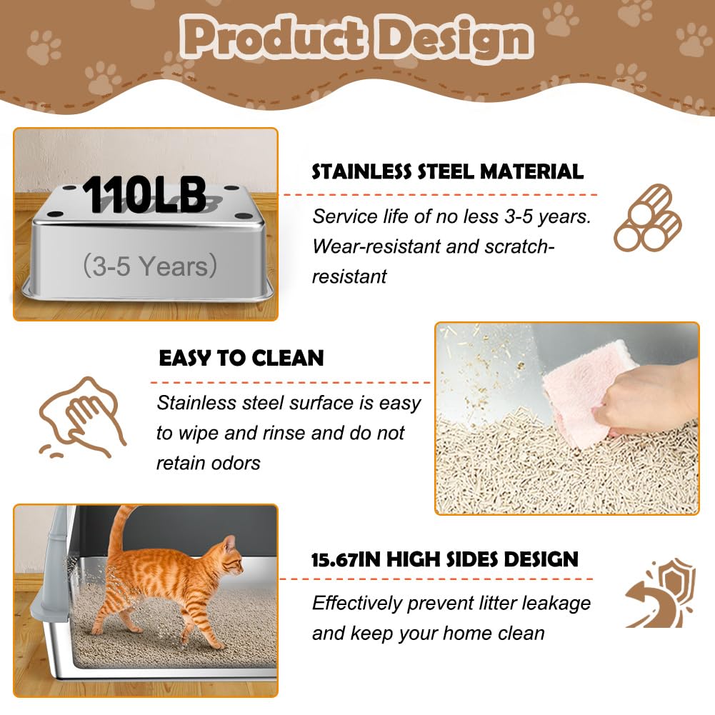 Vivifying included scoop image emphasizes easy cleanup after use