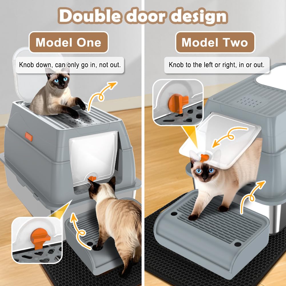 Vivifying two-mode setup illustrates flexibility for closed or semi-closed litter use