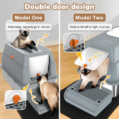 Vivifying two-mode setup illustrates flexibility for closed or semi-closed litter use