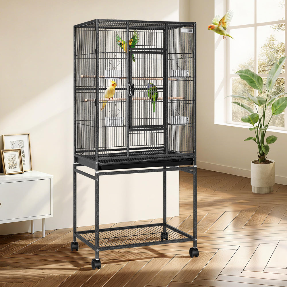 VIVOHOME 54-inch bird cage on rolling stand for easy repositioning