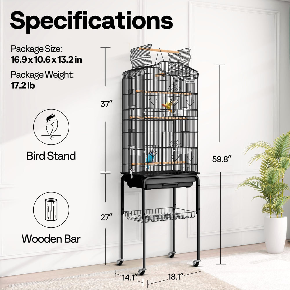 VIVOHOME accessories storage shelf keeps food and toys organized.