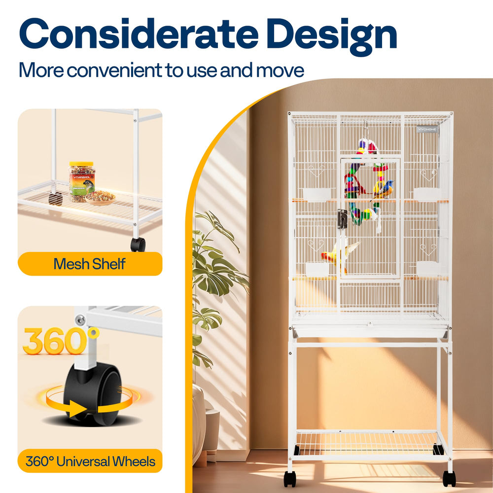 VIVOHOME secure latch design helps prevent accidental bird escapes.