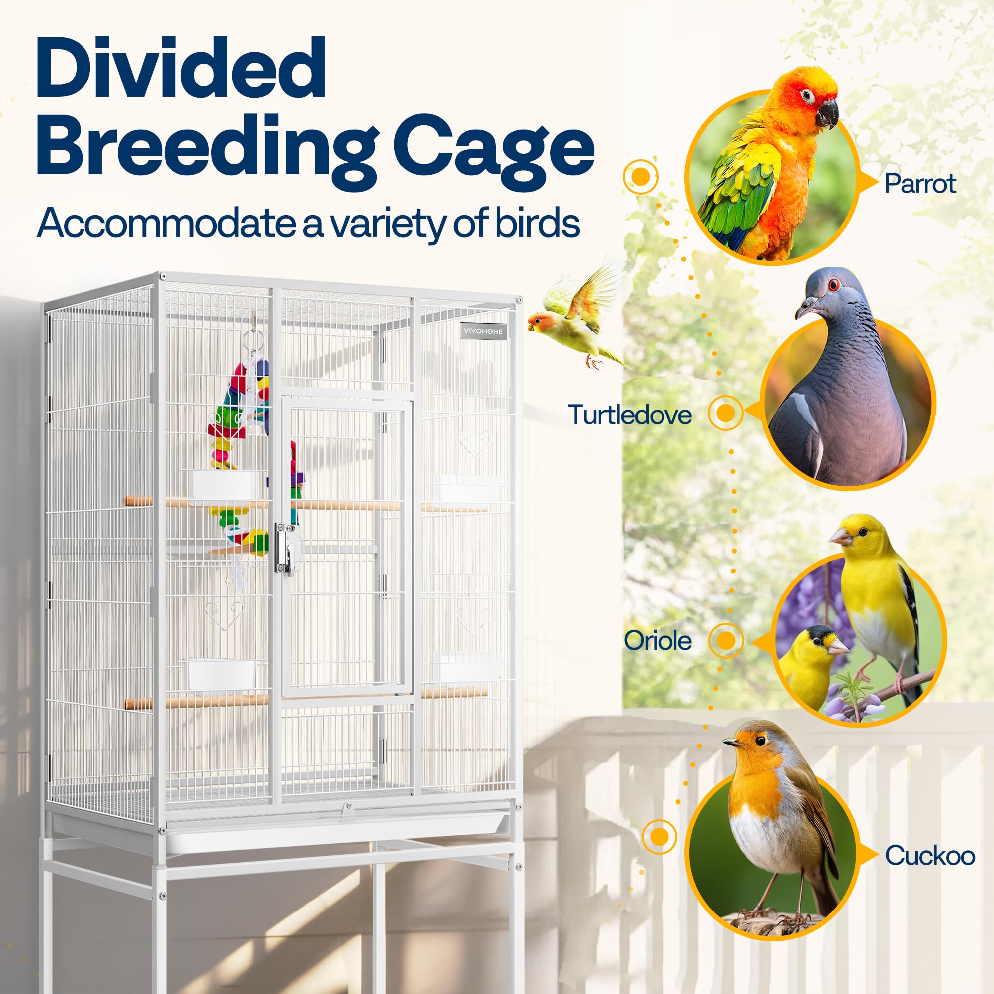 VIVOHOME removable shelves simplify maintenance and reconfiguration.