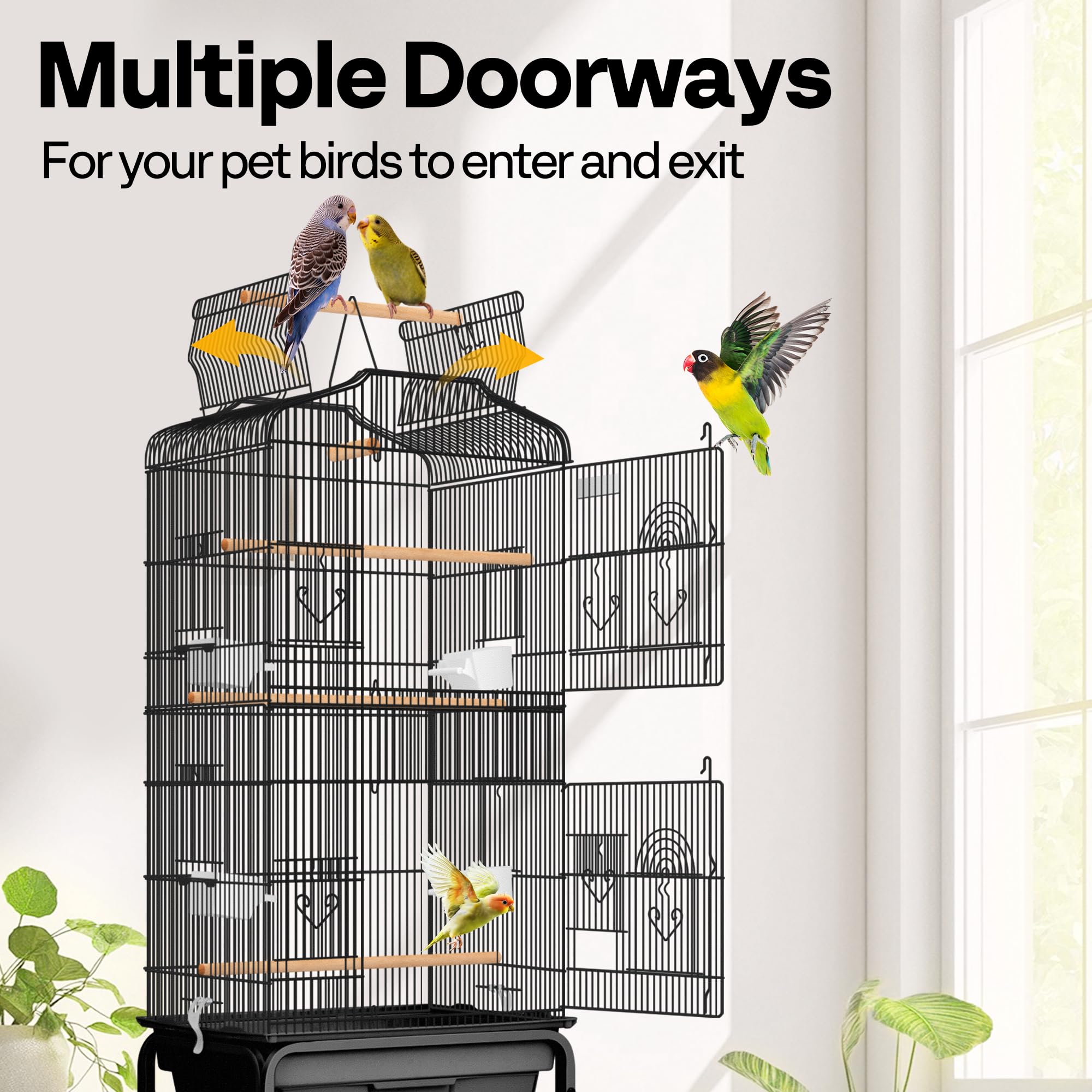 VIVOHOME slide-out tray enables quick cleaning and tidy setup.