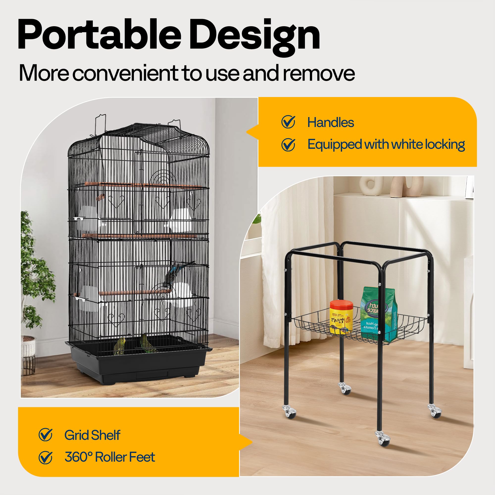 VIVOHOME top-open cage with crossbeam for supervised exploration.