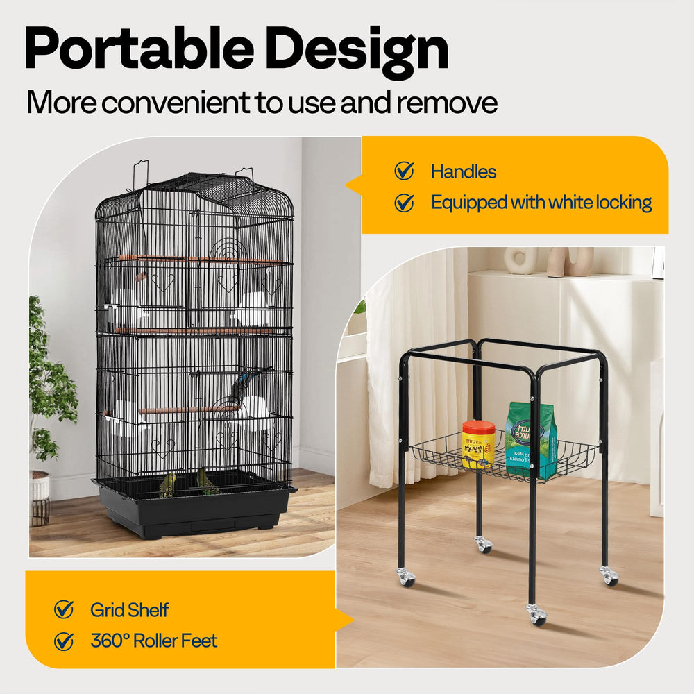 VIVOHOME top-open cage with crossbeam for supervised exploration.