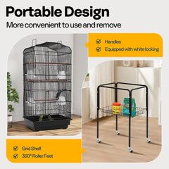 VIVOHOME top-open cage with crossbeam for supervised exploration.