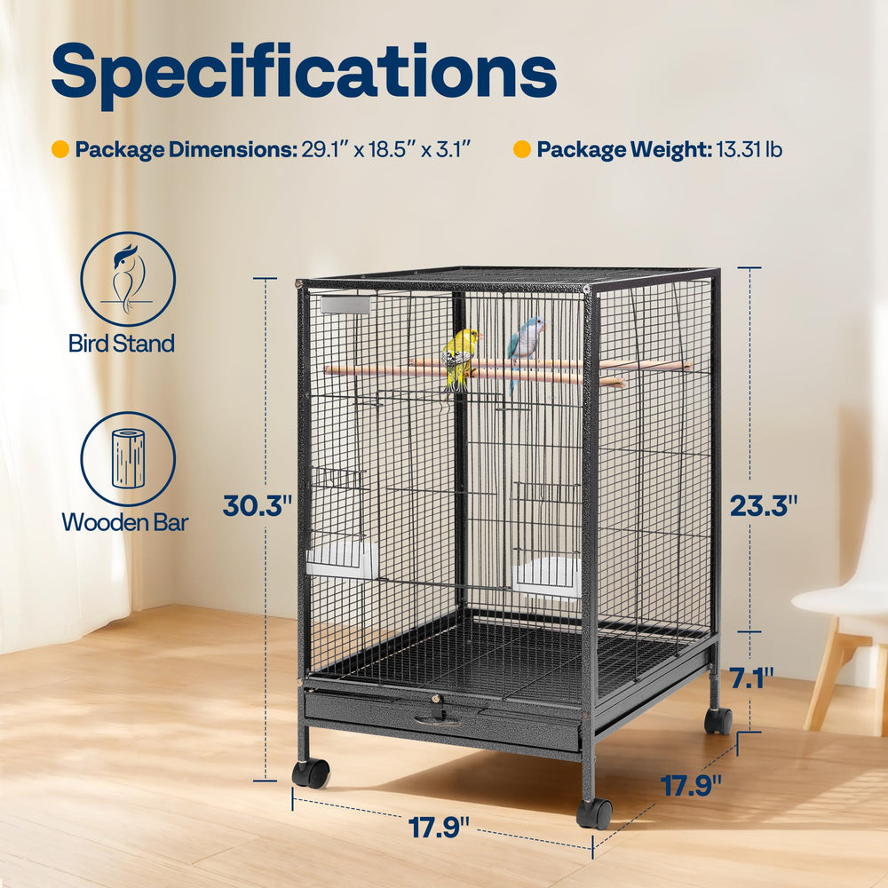 VIVOHOME black bird cage setup combines durability with sleek home styling.